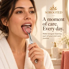 SOROOTED Spoon Tongue Scraper — gentle use artwork